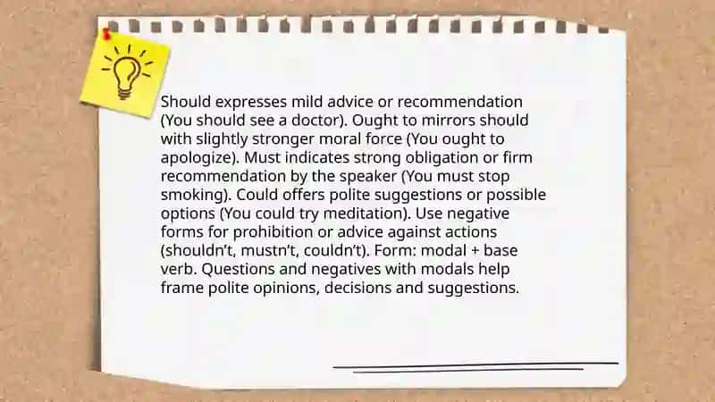 The use of grammatical tools in expressing personal opinions, decisions and suggestions 3