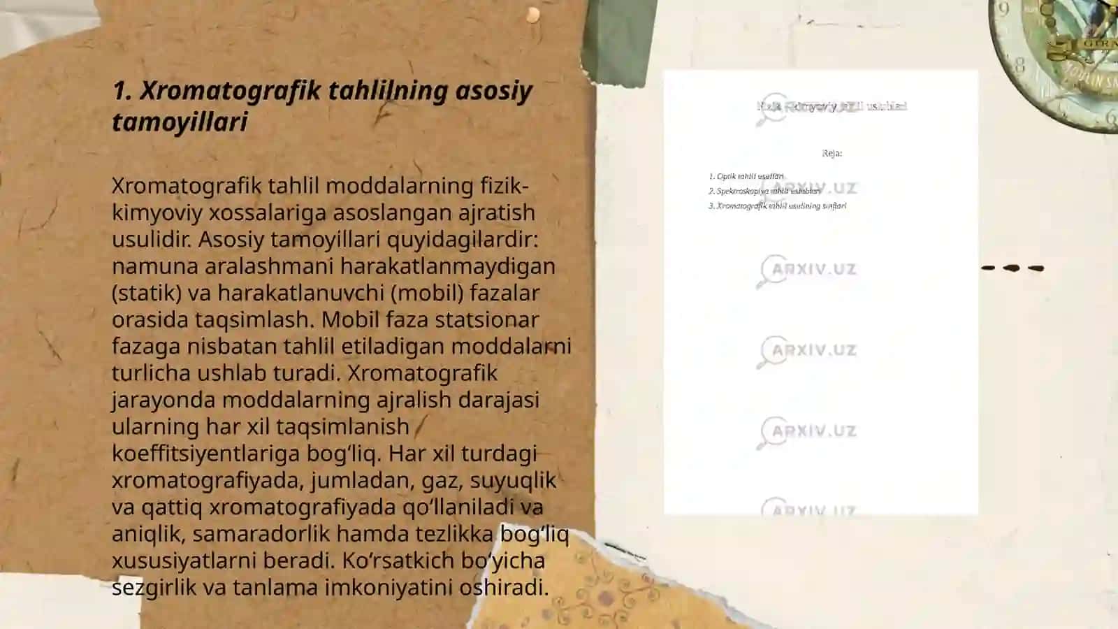 Xromotografik tahlil usulining imkoniyatlari 3