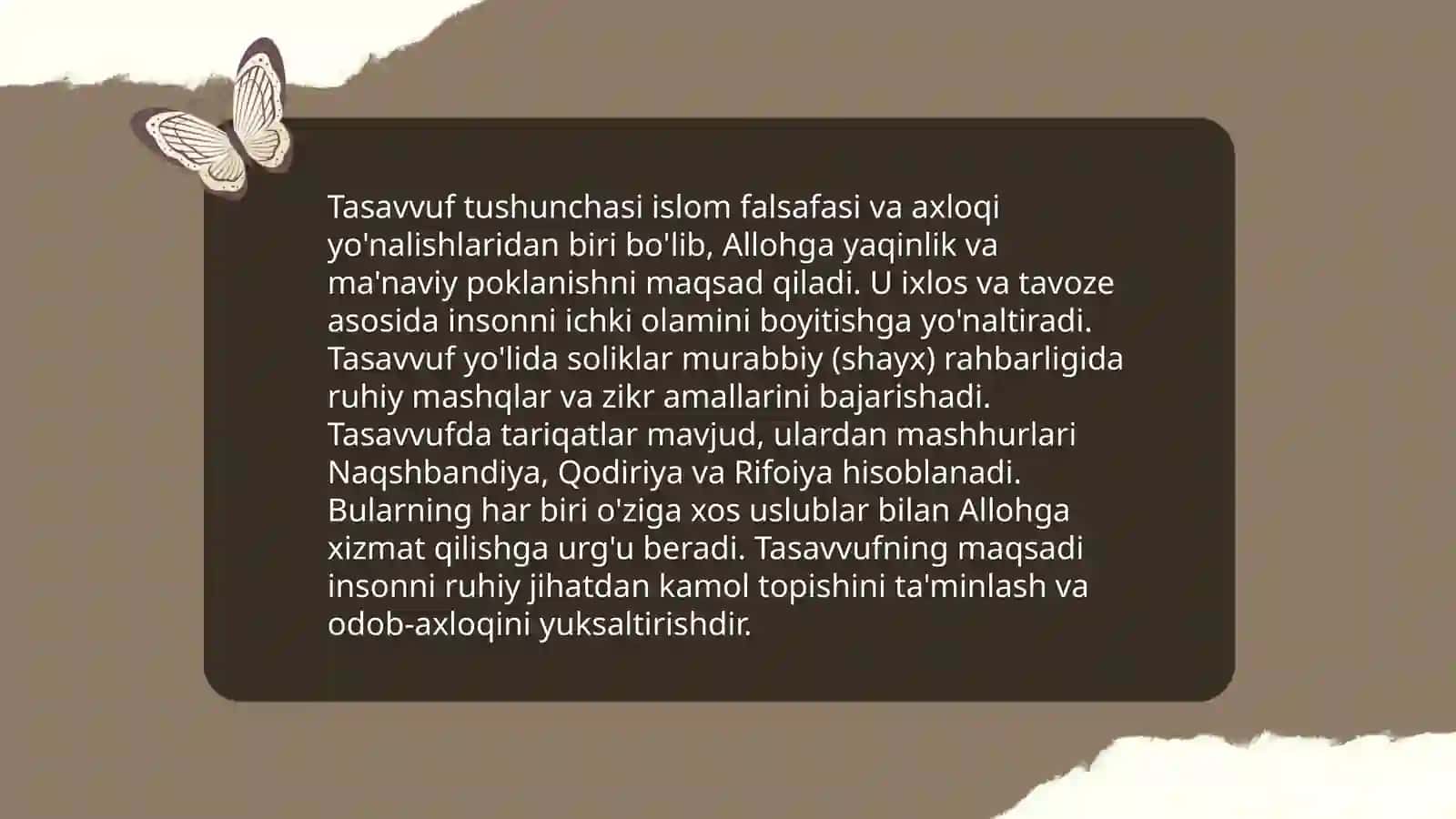 Tasavvuf tushunchasi va uning mohiyati 3