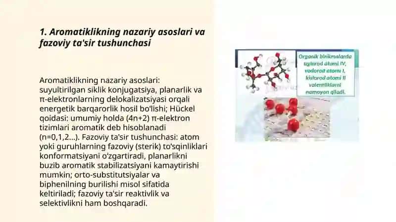 Organik brikmalarning fazoviy tasiri 3