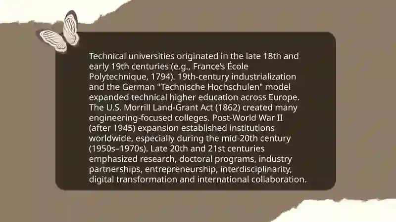 History and Evolution of Technical Universities Worldwide 3