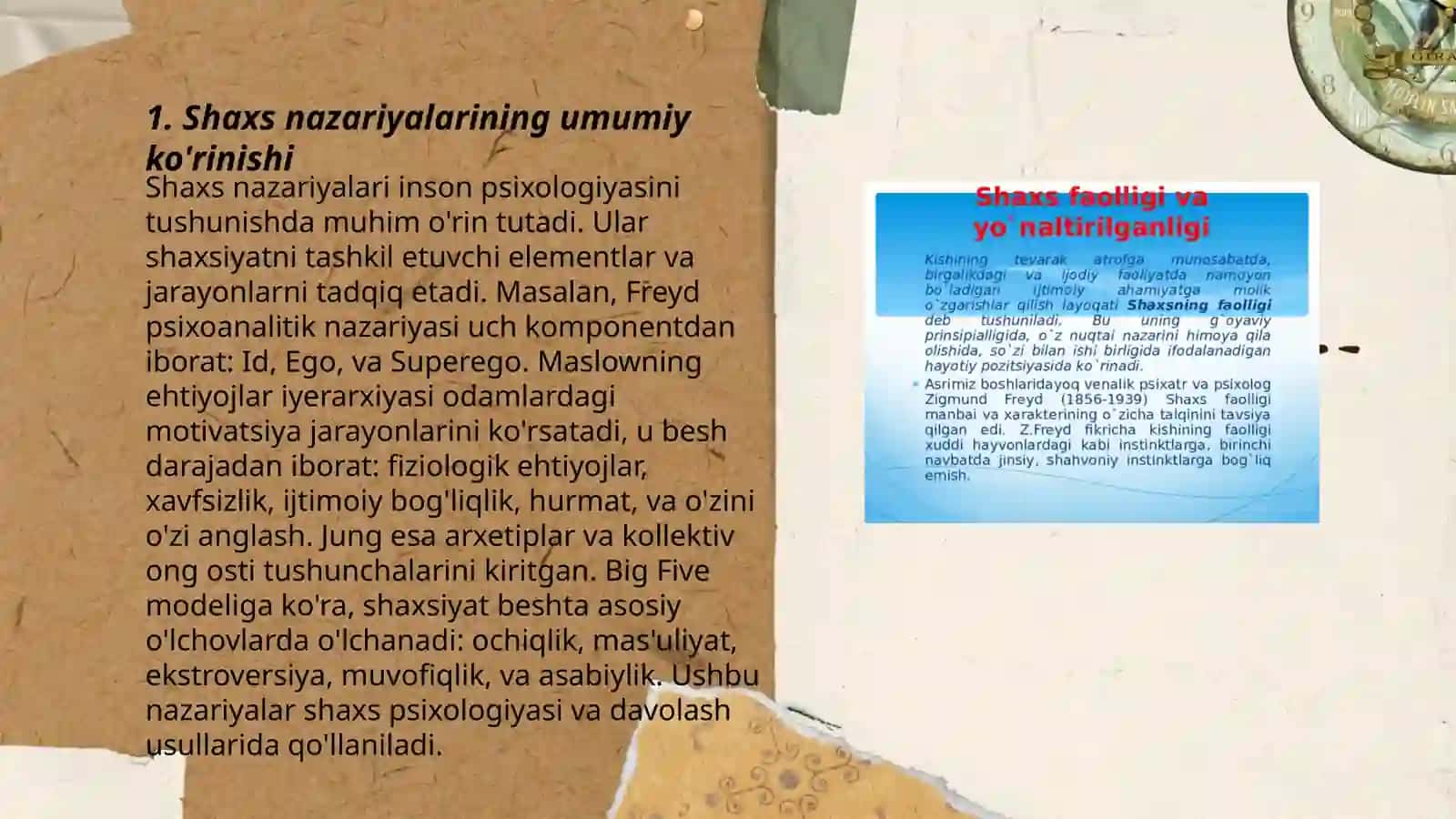 Shaxs nazariyalari 3