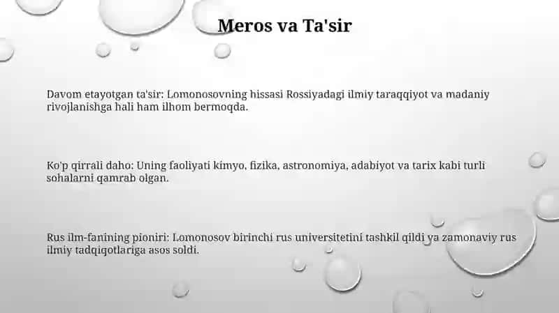 Lamonosovning hayoti va ilmiy faoliyati 3