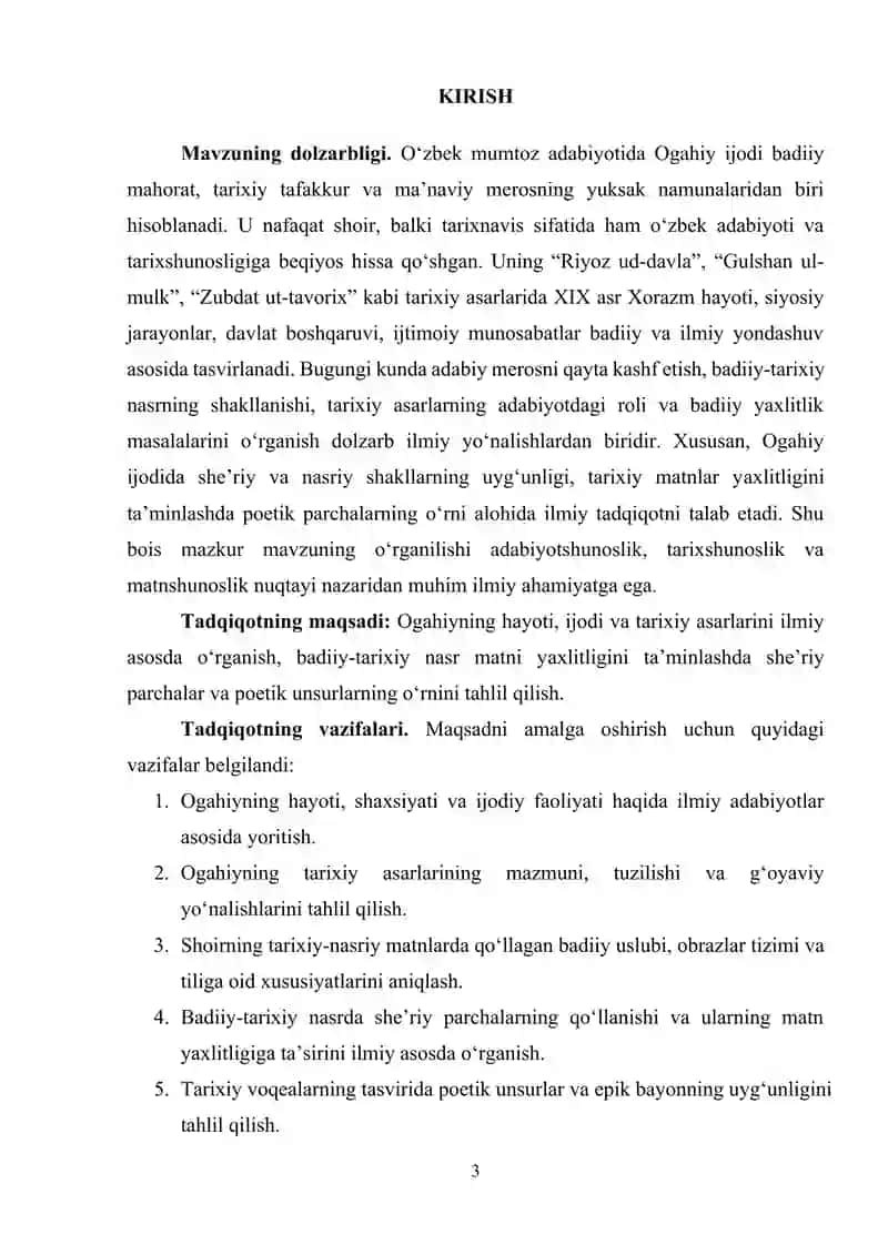 Ogahiyning badiiy-tarixiy nasrida she’riy janrlarning o‘rni 3