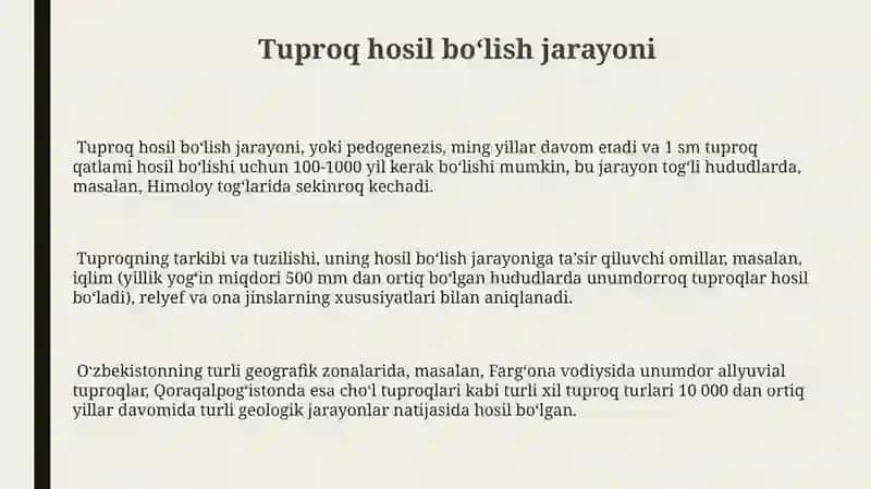 Tuproqning ahamiyati 3
