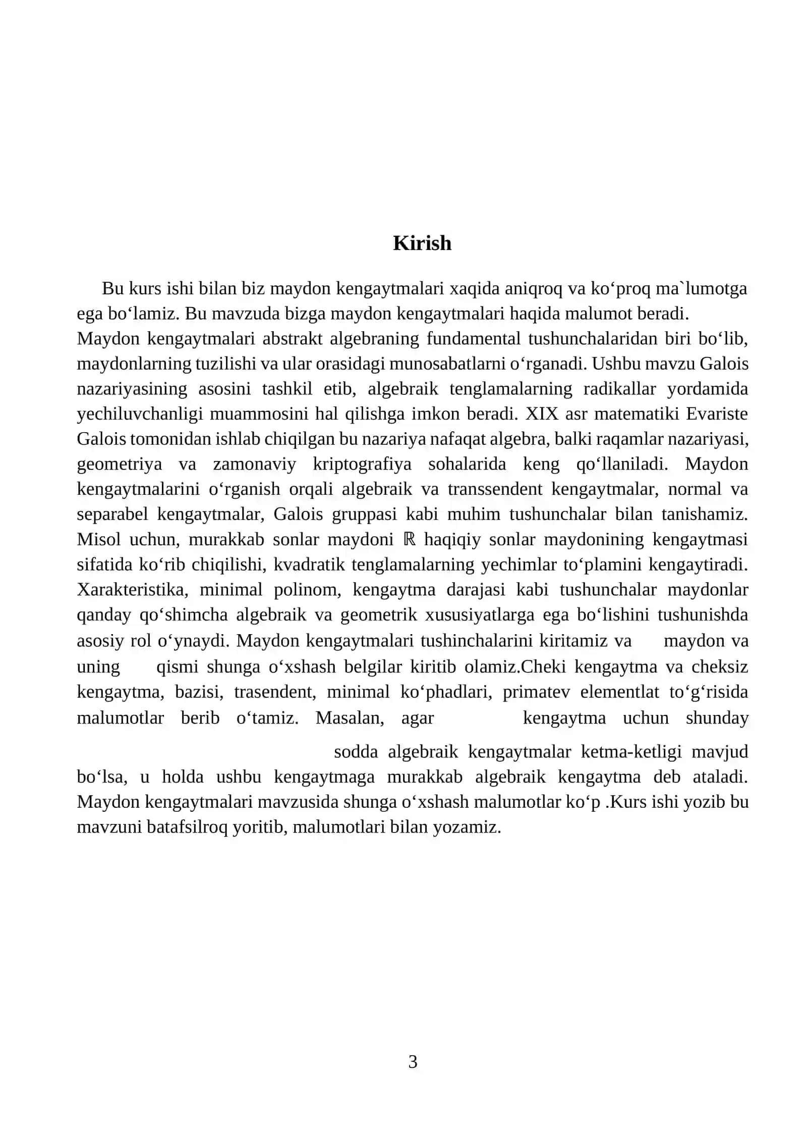 Maydon kengaytmalari 3