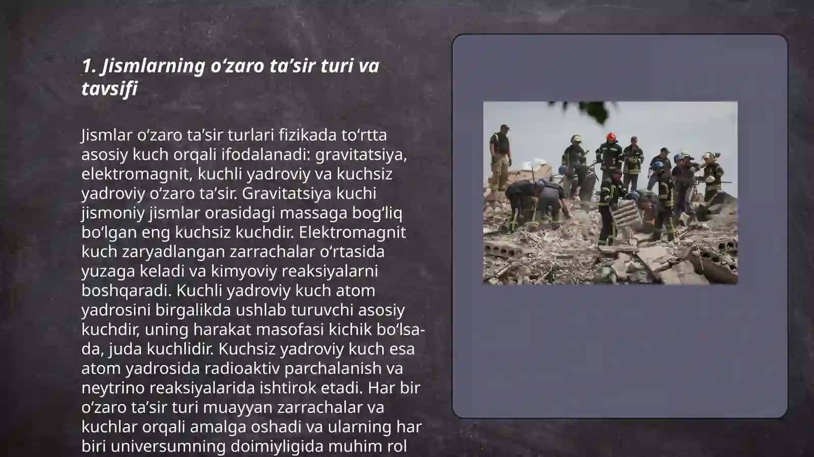 Jismlarning oʻzaro taʼsiri. Kuch 3