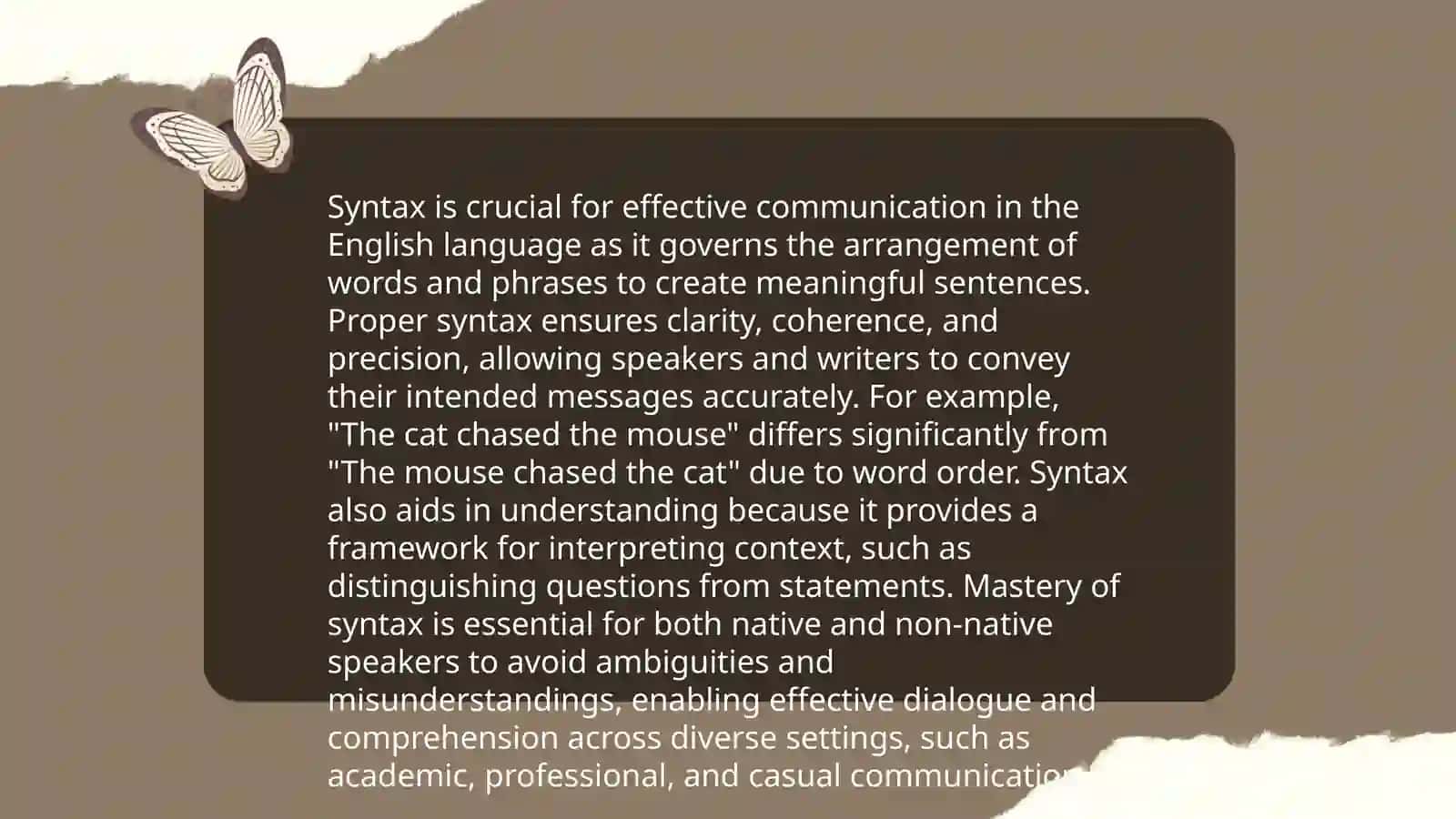 Syntax in Effective Communication 3