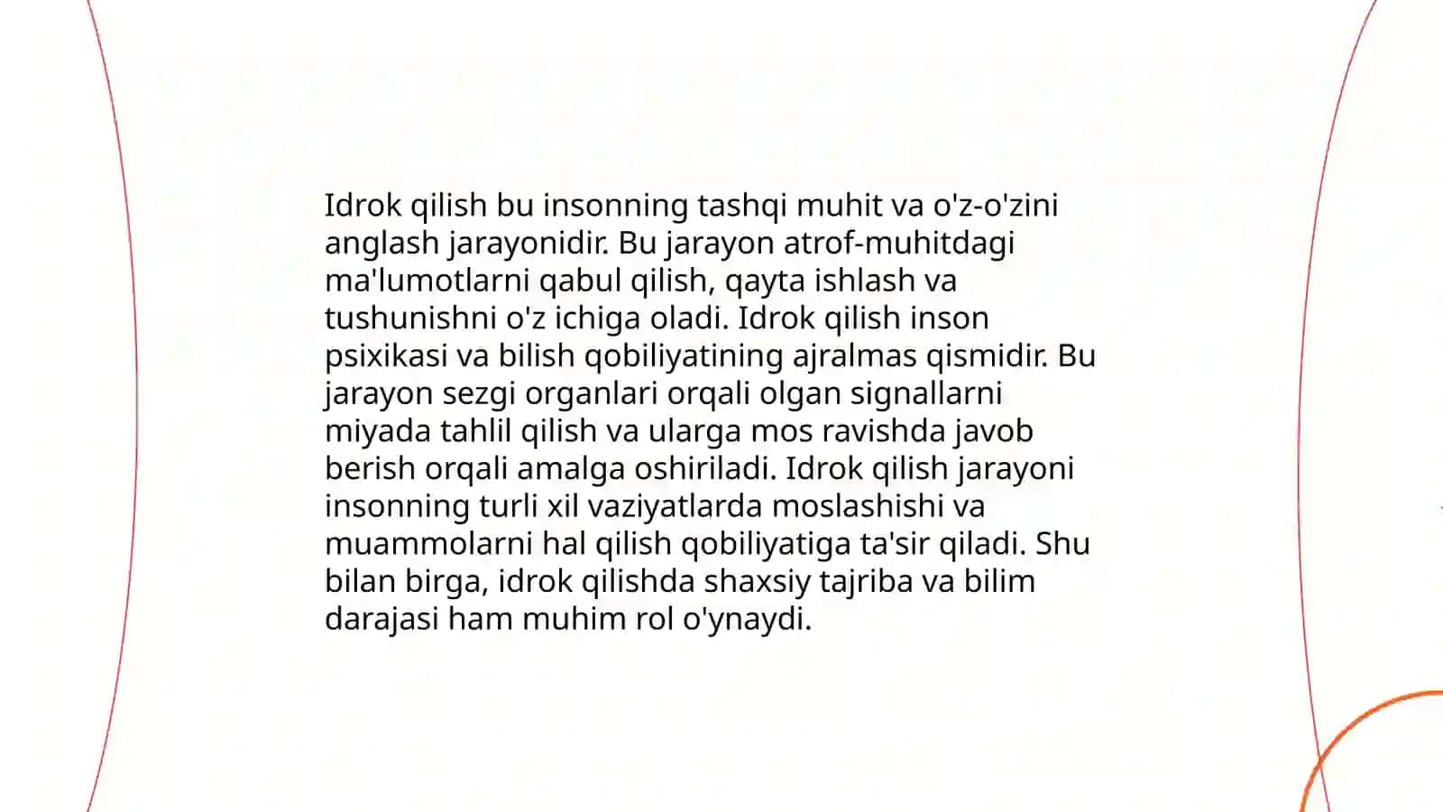 Idrok va uning xususiyatlari 3