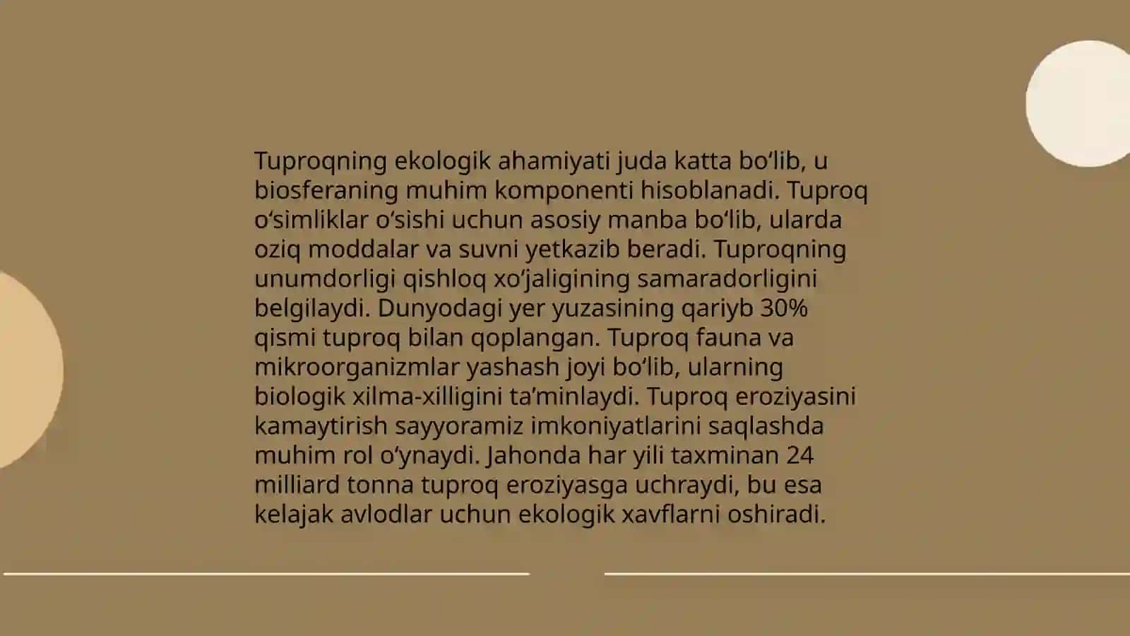 Tuproqning Ekologik Ahamiyati 3