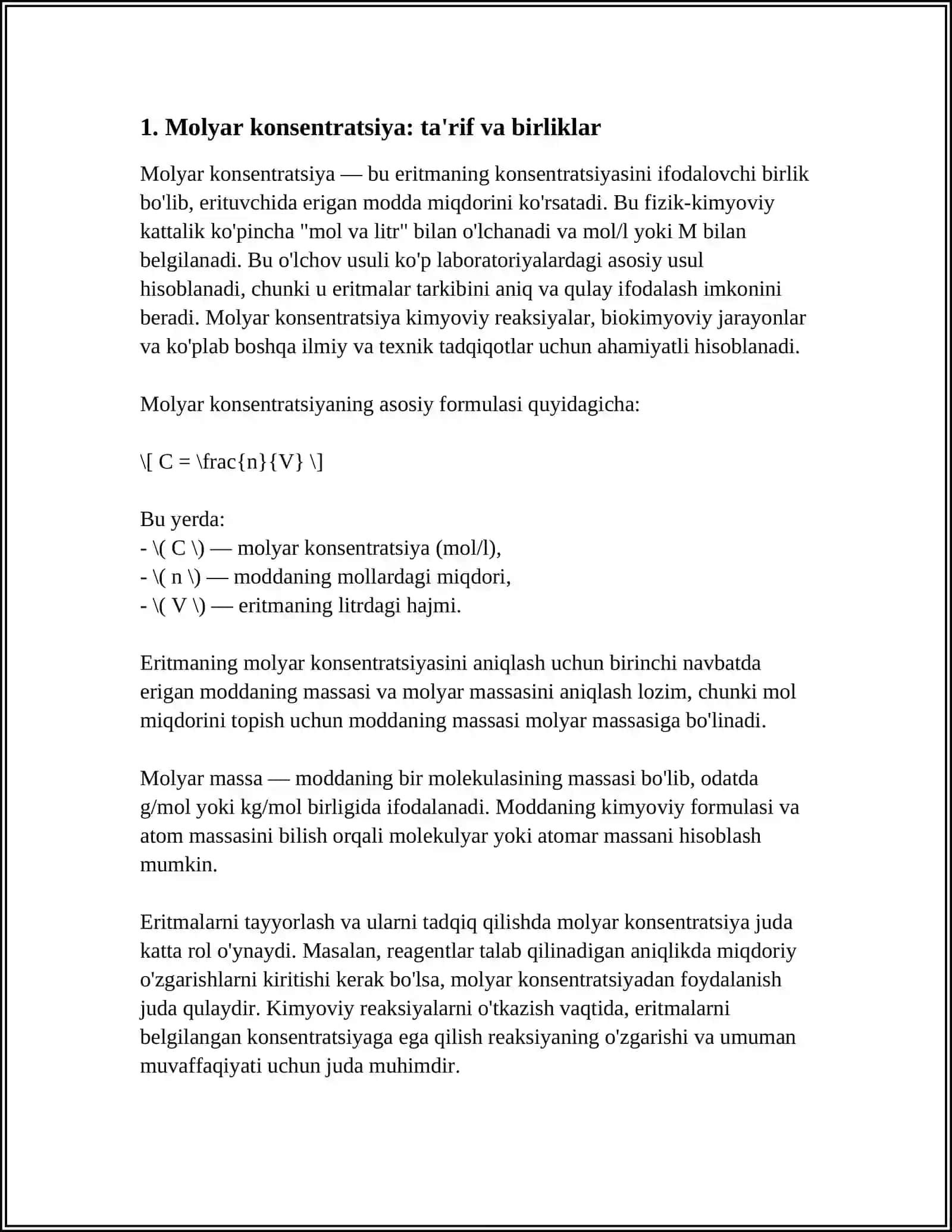 MOLYAR KONSENTRATSIYA 3