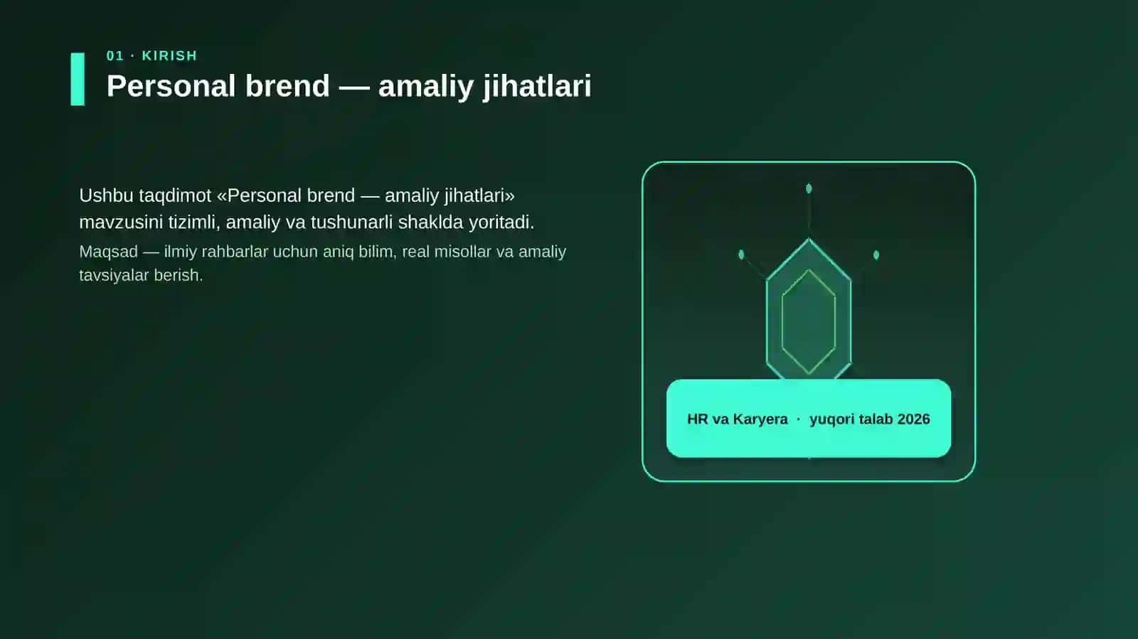 Personal brend — amaliy jihatlari 3