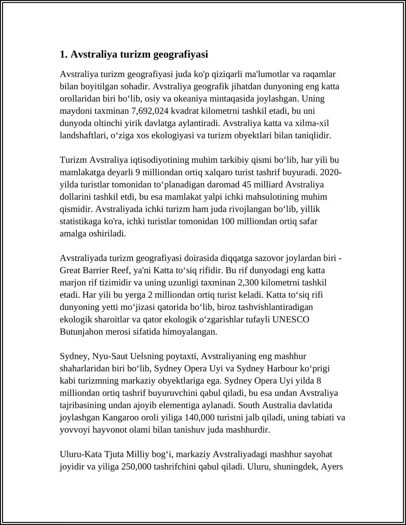 OKEANIYA MAMLAKATLARI TURIZM GEOGRAFIYASI 3