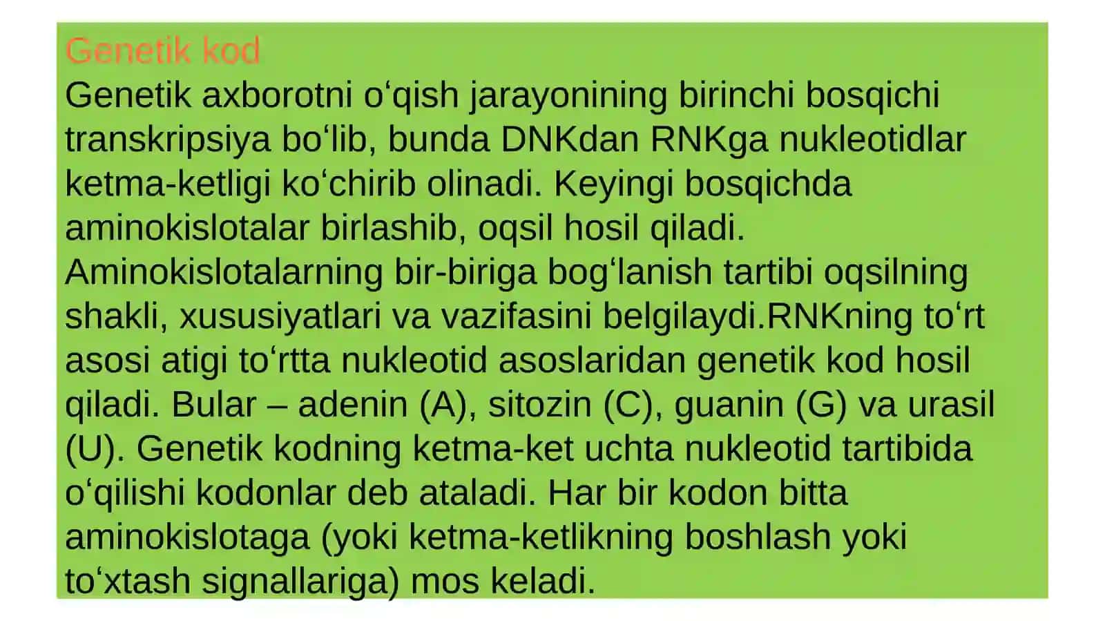 Oqsil biosintezi 3