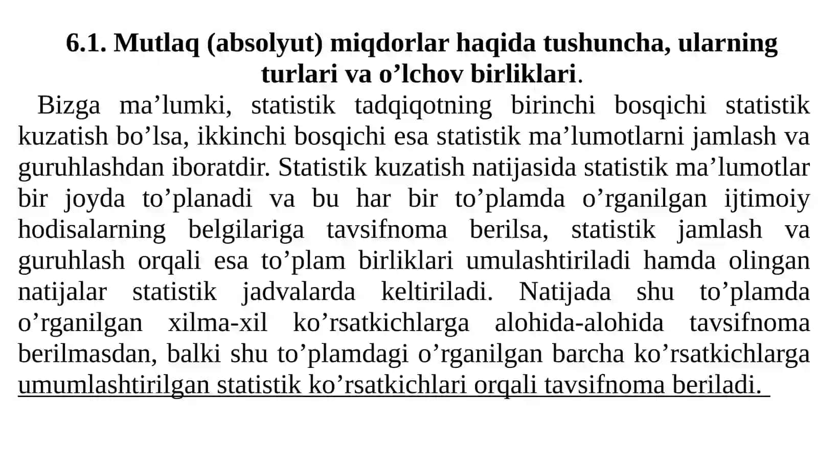 Statistik ko’rsatkichlar 3