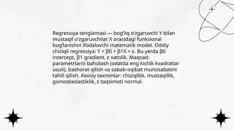 Regressiya tenglamasi 3