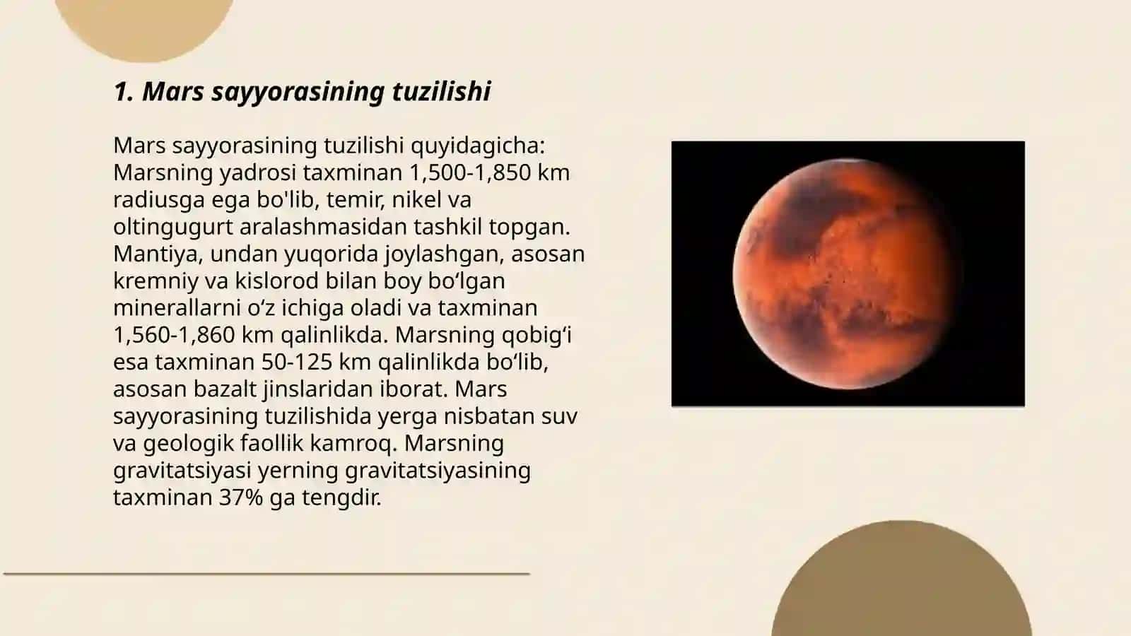 Mars sayyorasi haqida 3