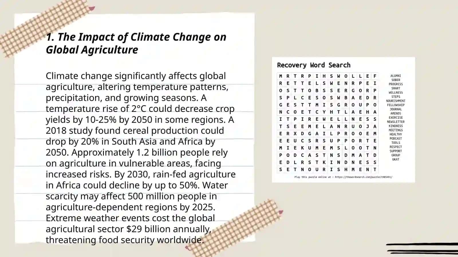 The Impact of Climate Change on Global Agriculture 3