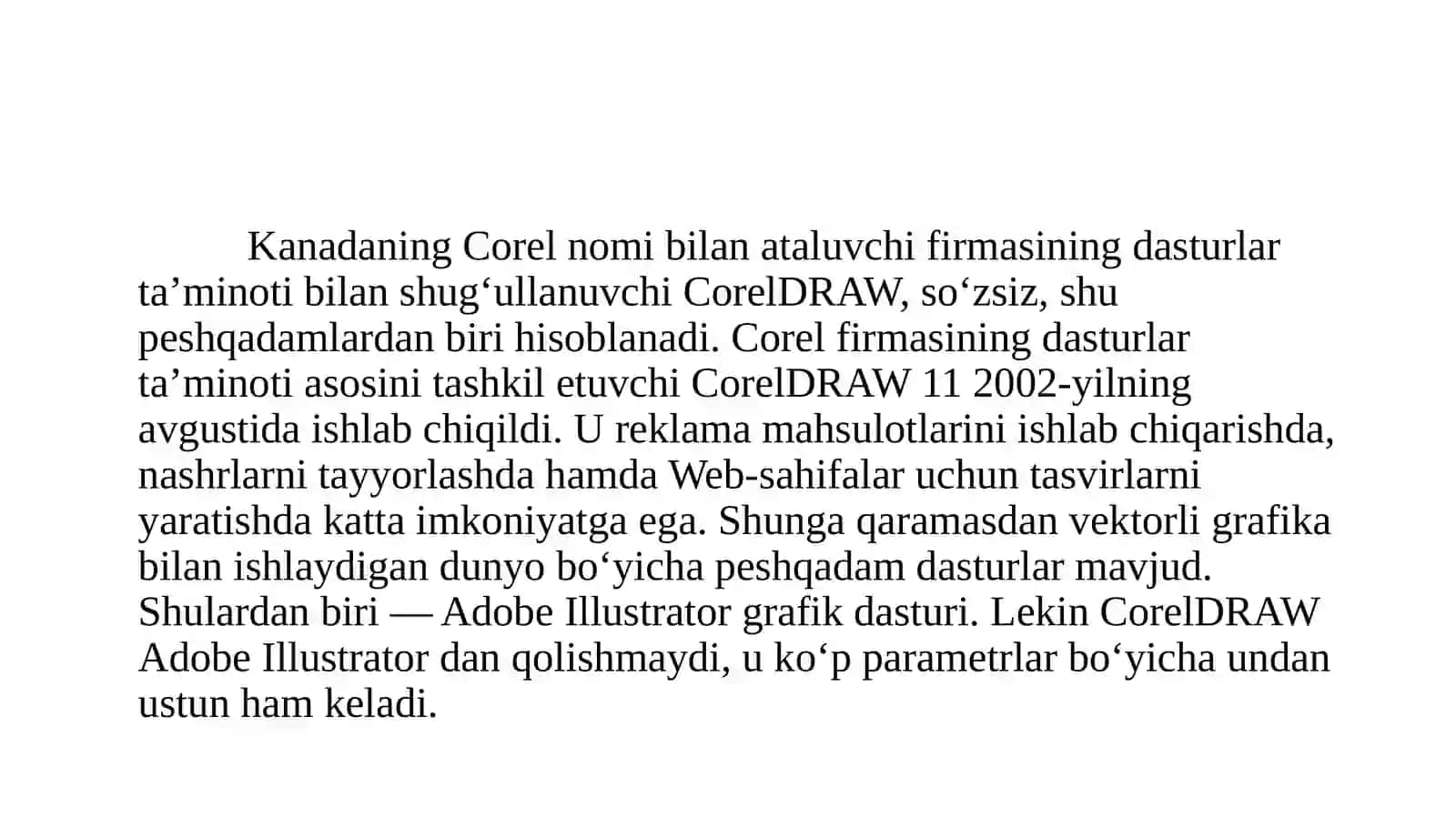 Corel Draw grafik prosessori. Corel draw grafik muxarriri 3