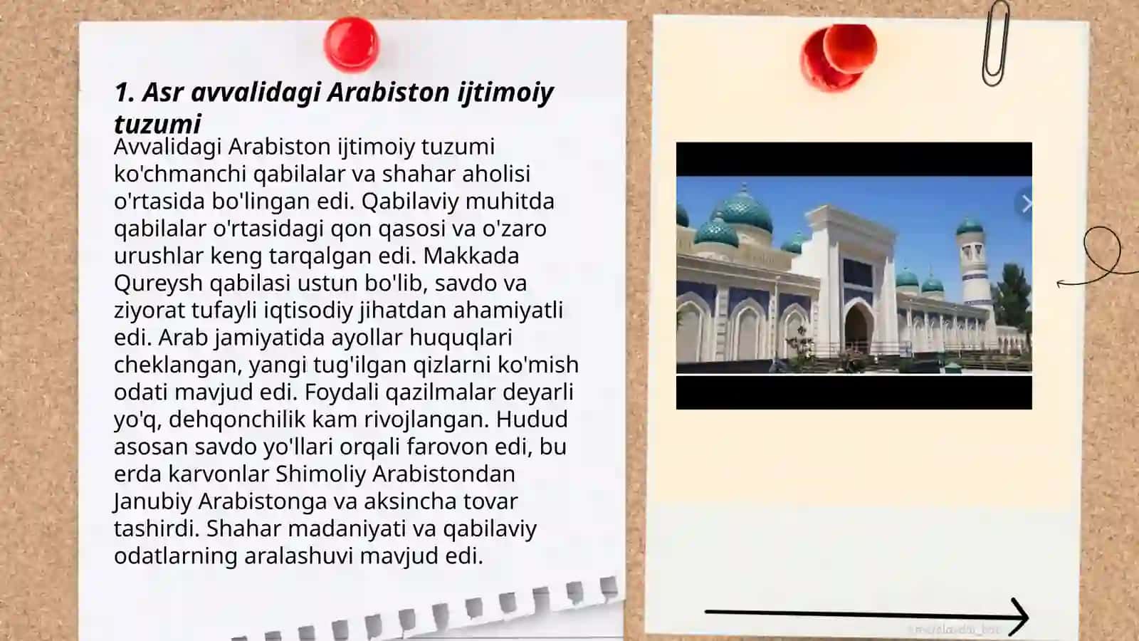 Asr avvalidagi Arabiston ijtimoiy tuzumi 3