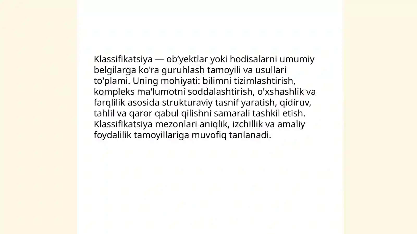 Klassifikatsiya tushunchasi 3