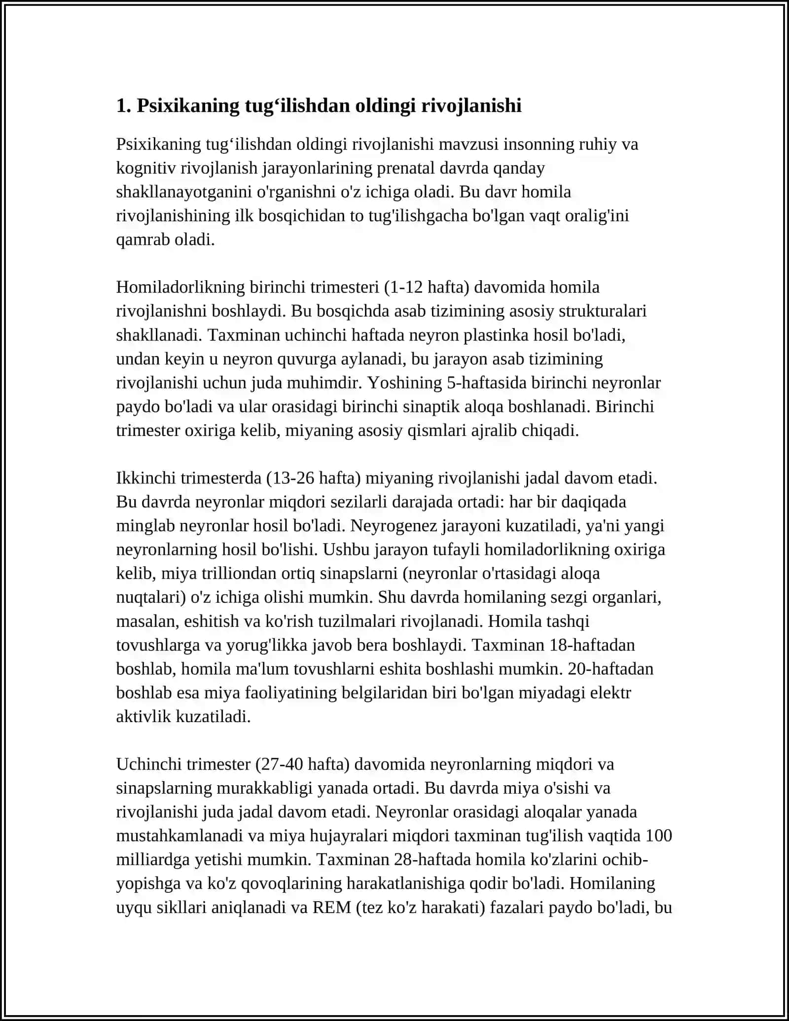 PSIXIKANI ONTOGENEZDAGI TARAQQIYOTI 3