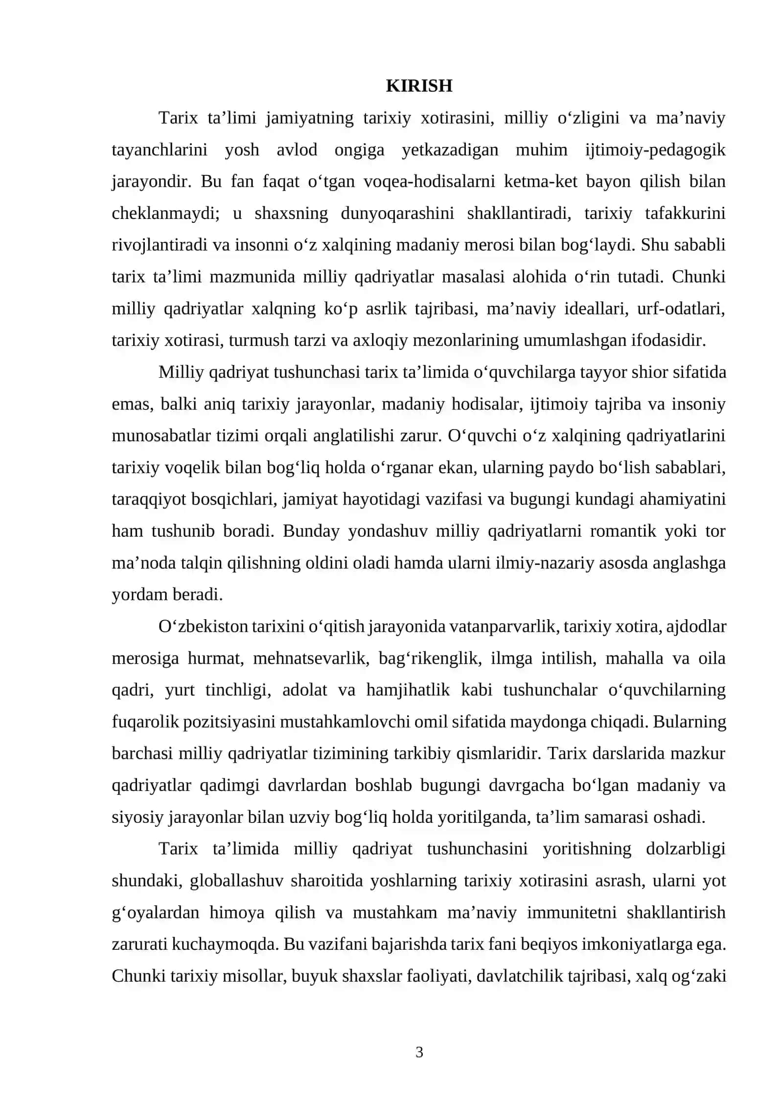 Tarix ta’limida milliy qadriyat tushunchasi 3