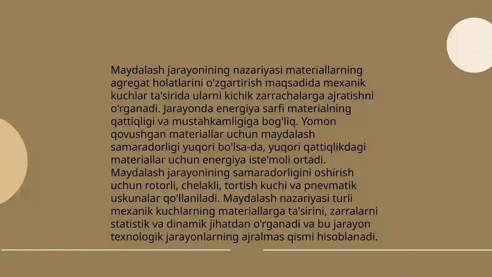 Maydalashning fizik asoslari 3