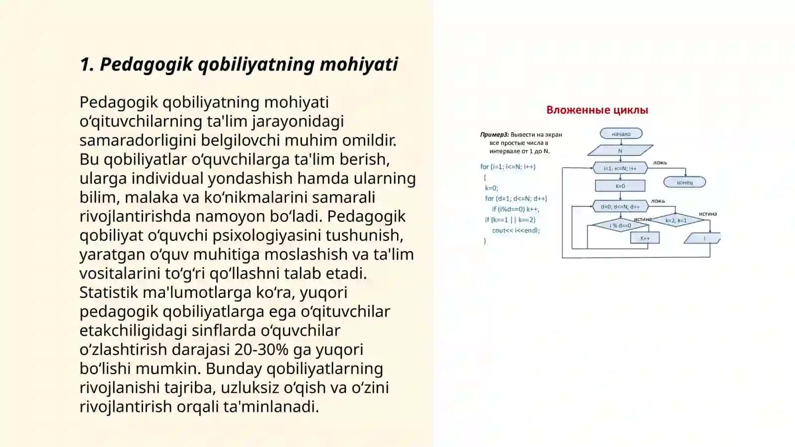 Pedagogik qobiliyatning turlari va ularning tavsifi 3