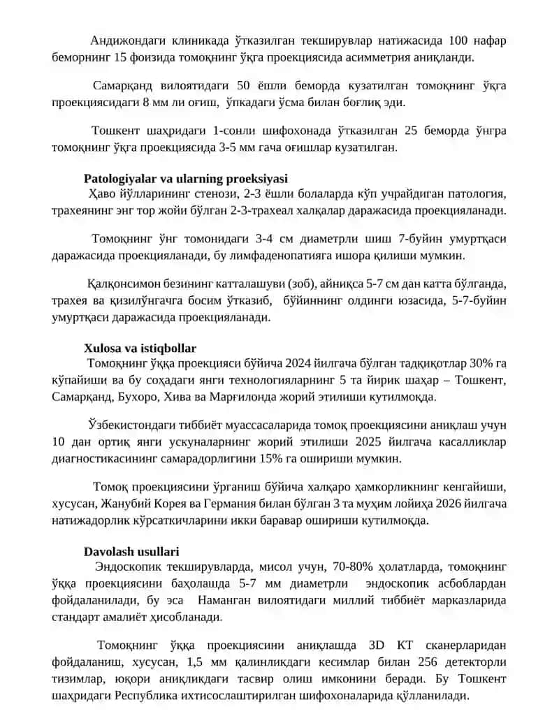 Tomoqning o'qqa proyeksiyasi 3