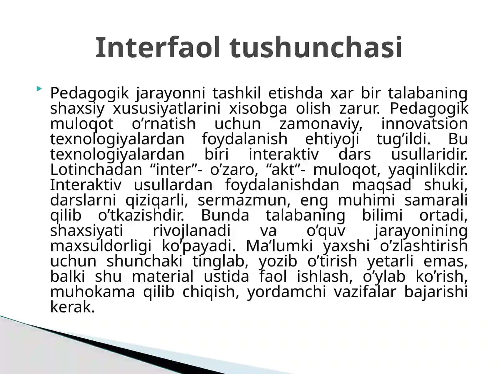 Interfaol metodlar va ularning tasnifi 3