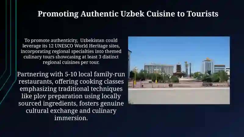 Topic about cultural impact of gastronomy tourism in Uzbekistan 3
