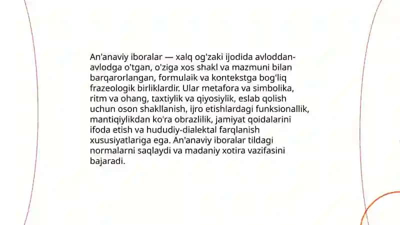 Xalq og'zaki ijodidagi an'anaviy iboralar 3