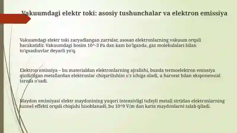 Vakumda elektr toki 3