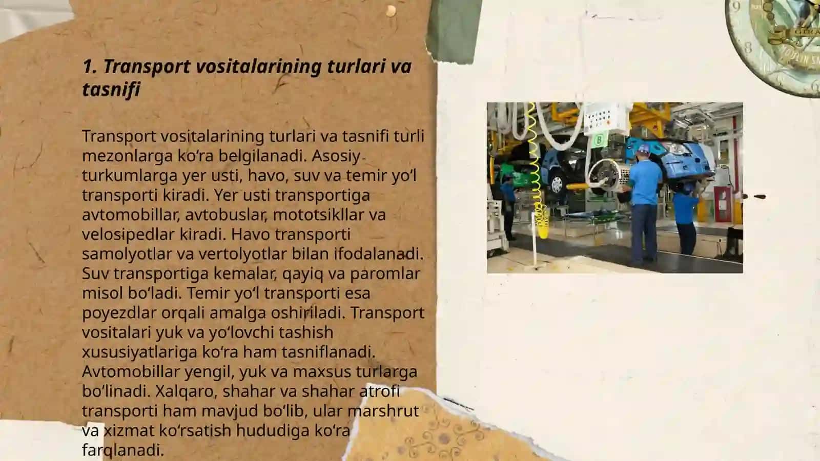 Transport vositalarining turlari va ularning moddiy texnik bozori 3
