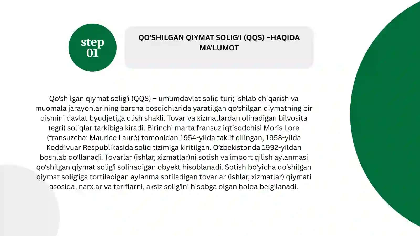Qo’shilgan qiymat solig'i (QQS) 3