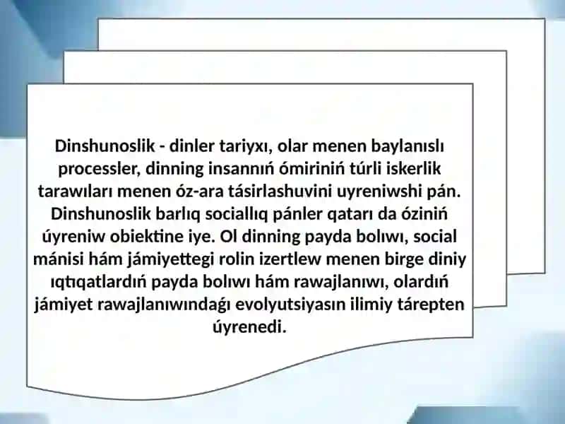 Dinshunoslik 3