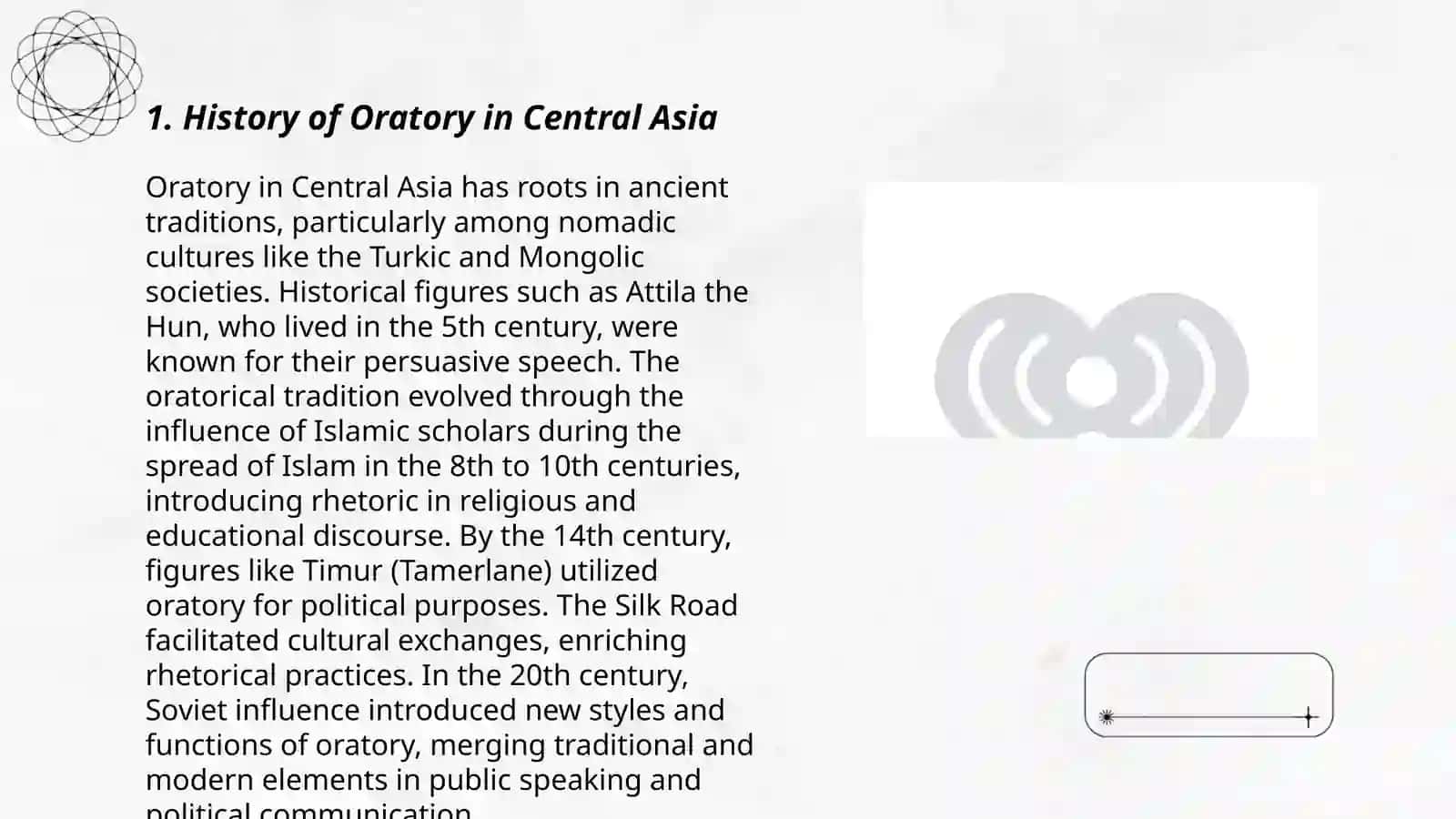 The art of oratory in Central Asia 3