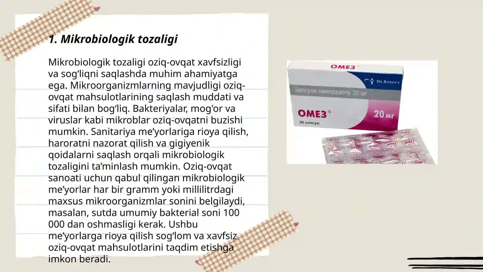 Mikrobiologik tozaligi 3