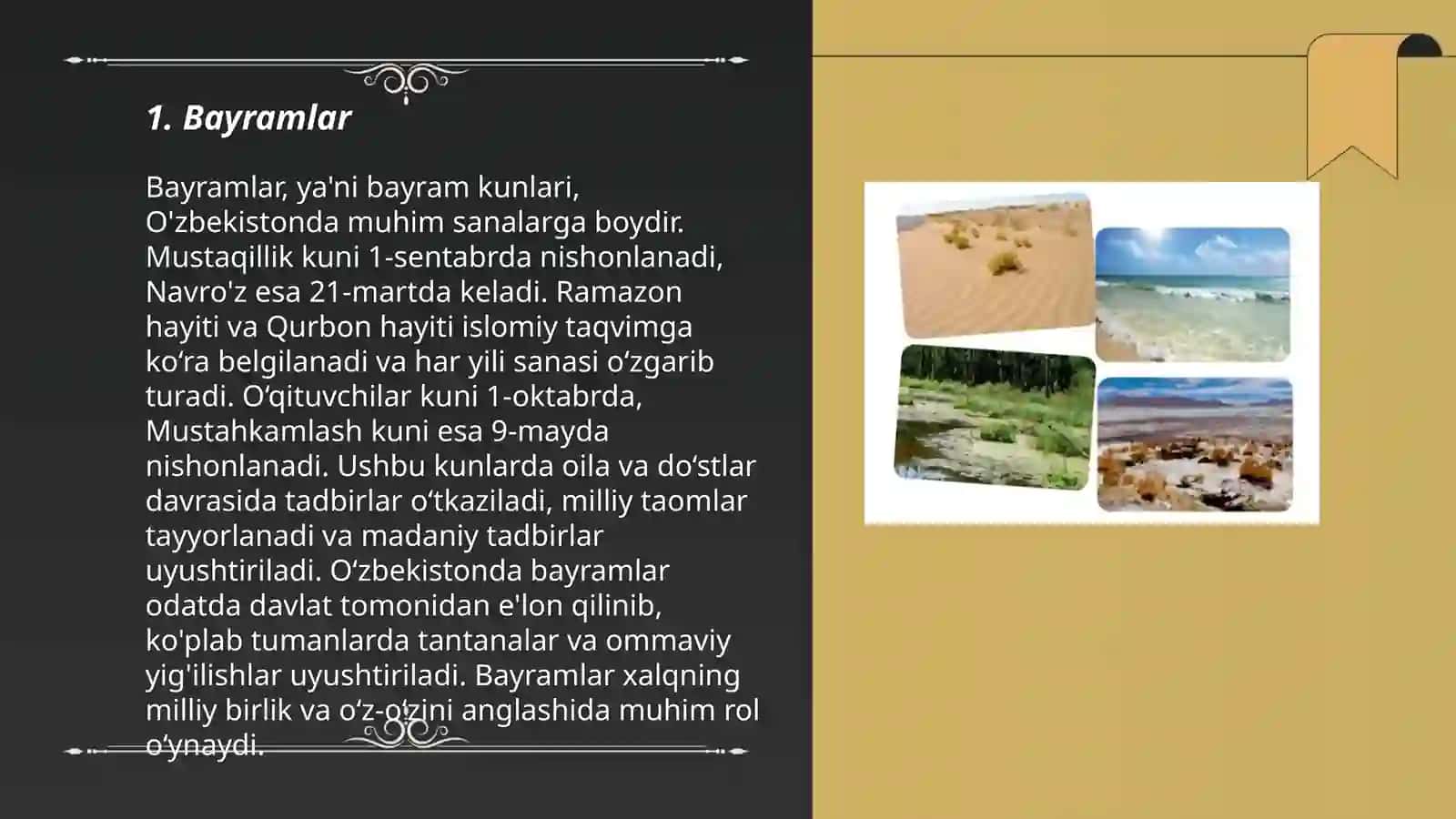 Yashash joyining turlari 3