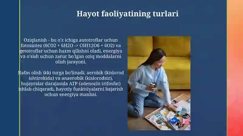 Hayot faoliyatining turlari 3