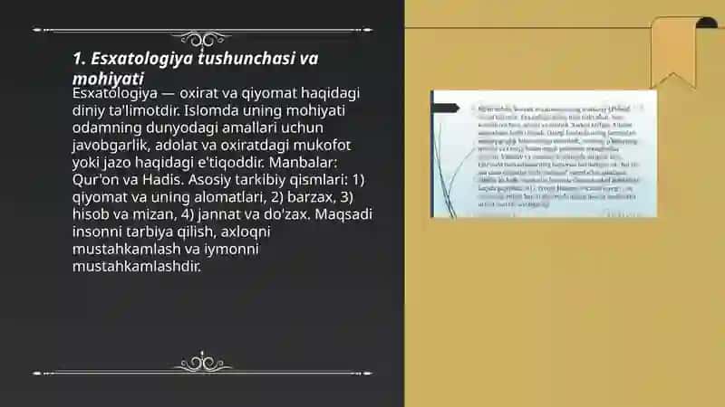 Esxatologiyaning mohiyati 3