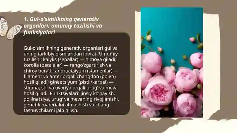 Gul-oʻsimlikning generativ organi 3