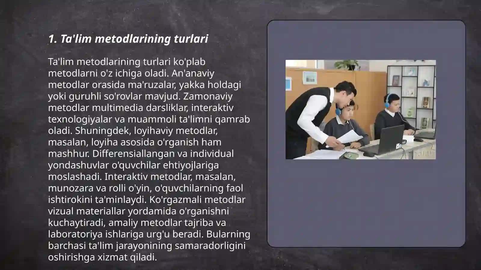 Ta'lim metodlari va vositalari 3
