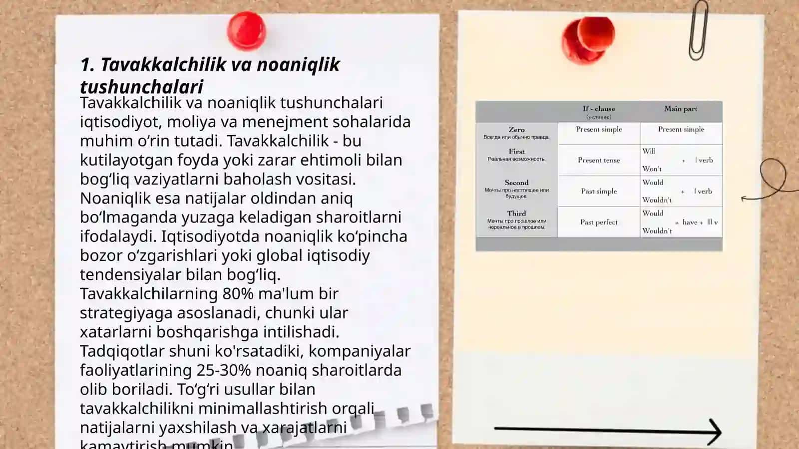 Tavakkalchilik va noaniqlik tushunchalari 3