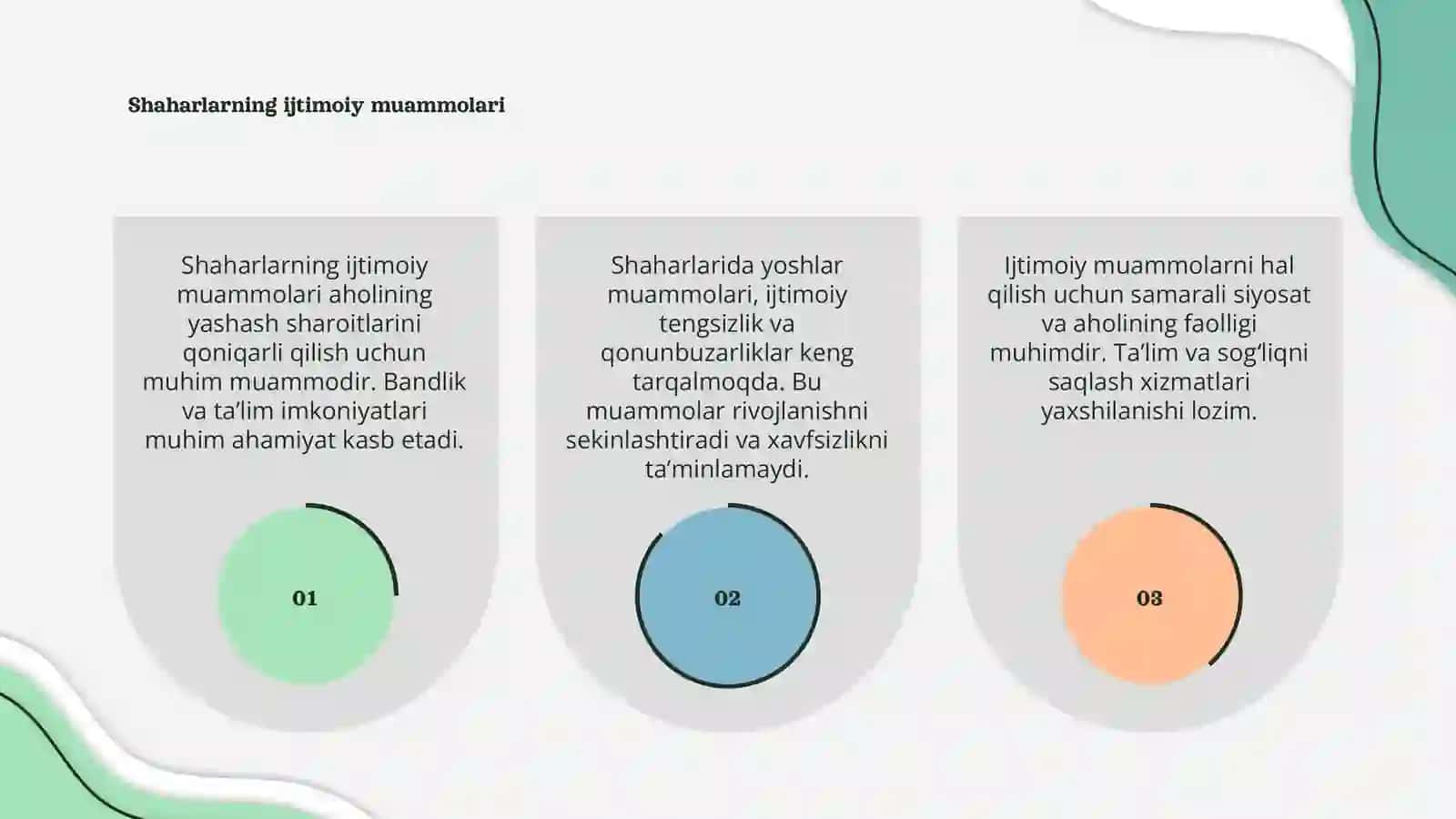 Shaharlarni ijtimoiy ekologik muammolari 3
