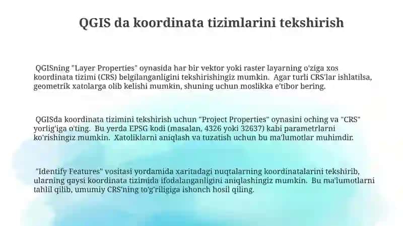 QGIS dasturini ishga tushirish 3