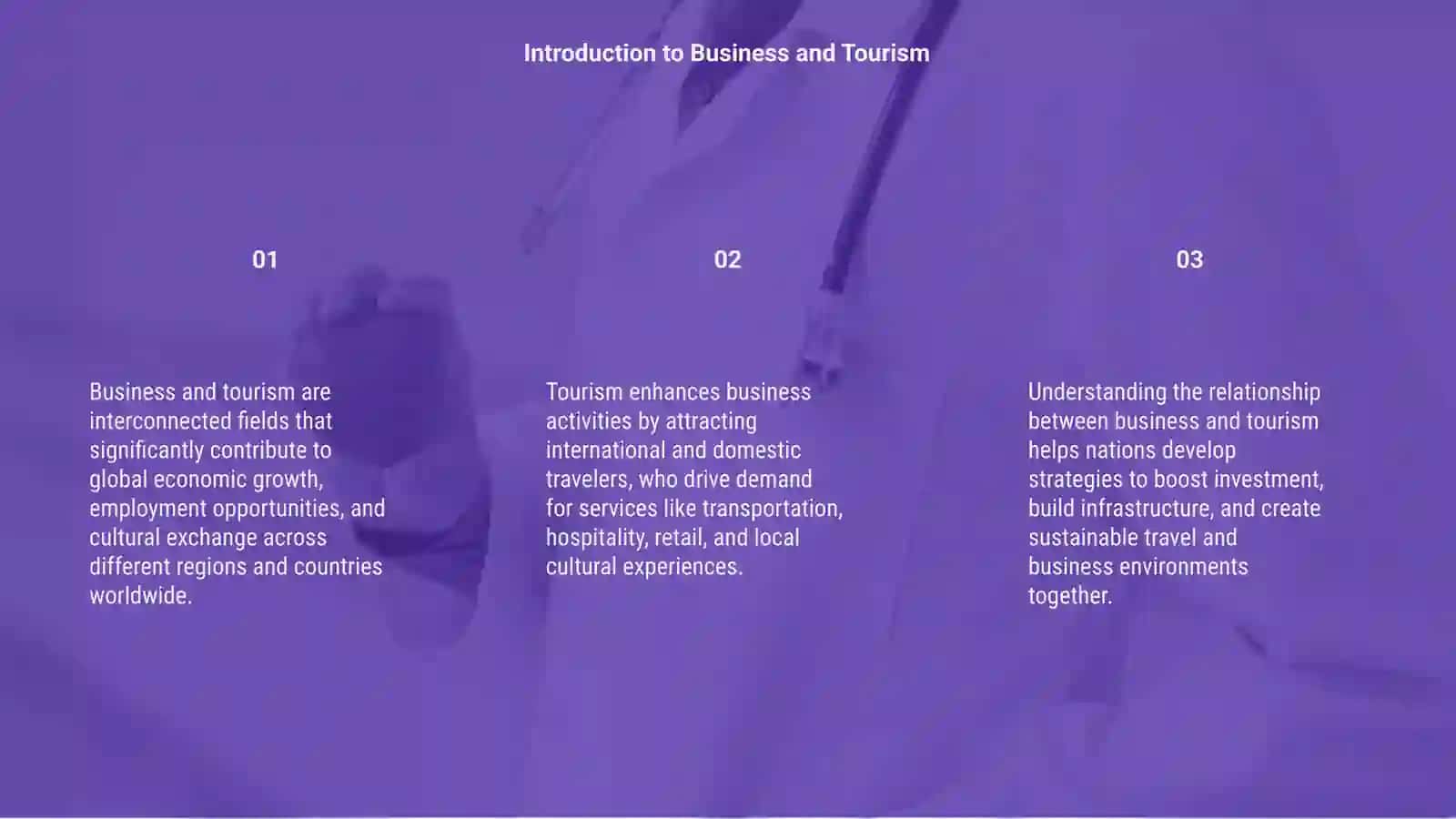 Business and tourism 3
