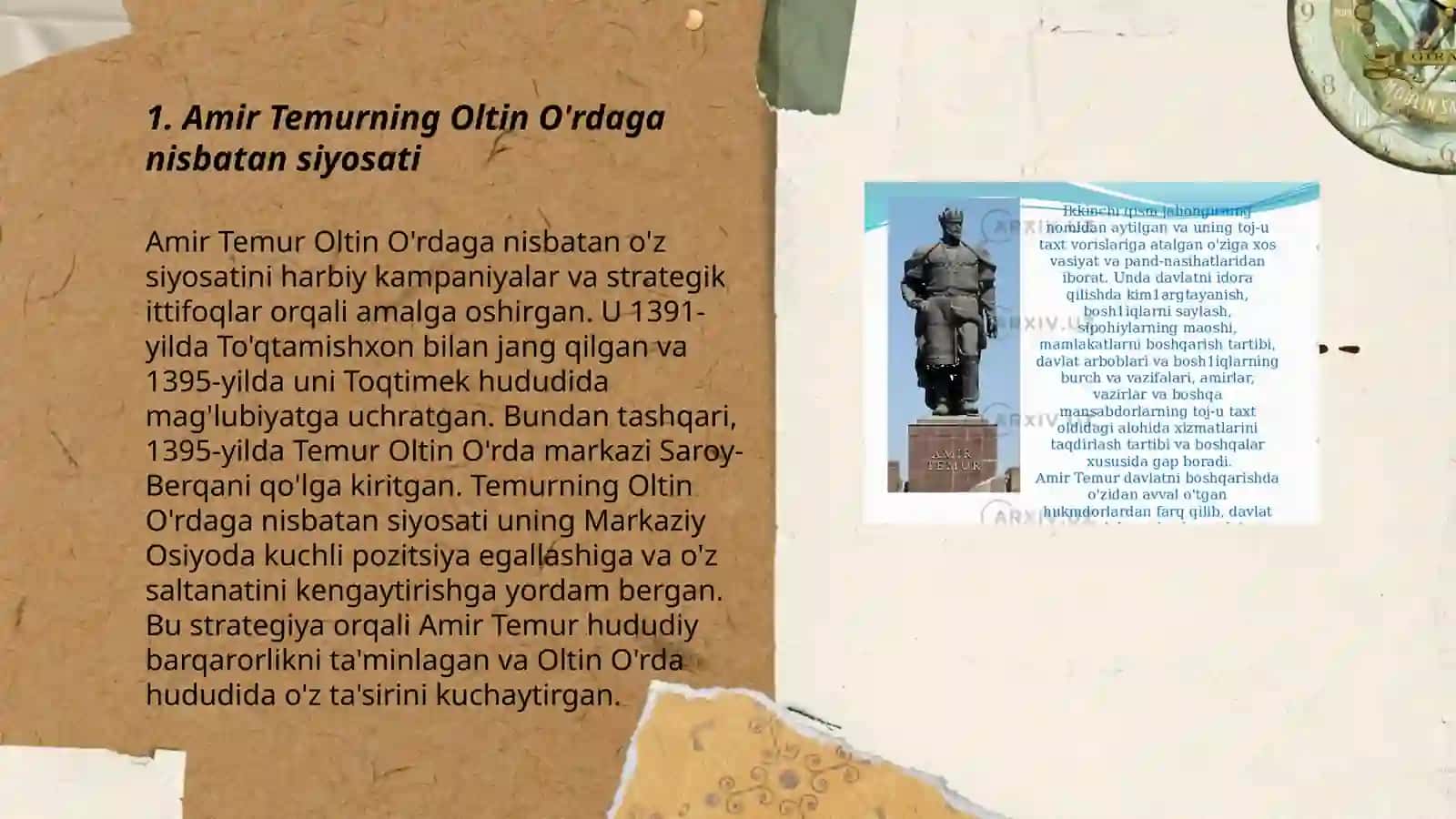 Amir Temurning tashqi siyosati 3