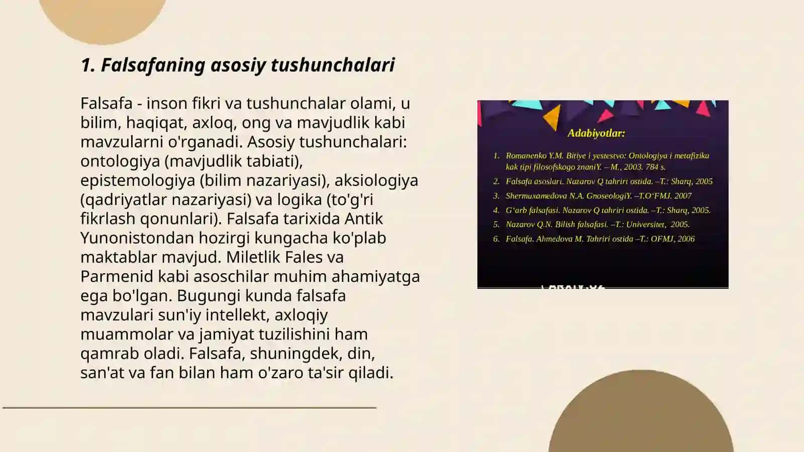 Falsafa fani haqida 3
